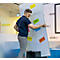 Whiteboard Sigel Business meet up, Metall weiß lackiert, magnethaftend, mobil, B 900 x H 1800 mm