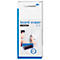 Packaging of a Legamaster board eraser TZ 4. The packaging shows a man cleaning a whiteboard with a board eraser. The board eraser itself is shown in the image below.