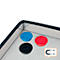 Whiteboard-Zubehörtasche Nobo, mit Inhalt, magnetischer Deckel, zusammenklappbar, bis 8 kg, B 299 x T 355 x H 230 mm, Recyclingstoff, anthrazitgrau