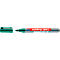 Person hält einen Edding 361 und einen Stift, bereit zum schreiben. Der Stift und der Edding werden vor hellem Hintergrund gehalten.