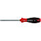 A screwdriver with a red and black handle. The handle is labeled with "T30 x 115 Wiha-SoftFinish 362".
