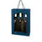 Wijntas 'Open Golven”, 3 stuks, blauw, 10 stuks
