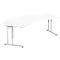 Winkelschreibtisch 135° PALENQUE, C-fuss, Winkel links, B 2165 x T 800/1130 x H 680-820 mm, weiss