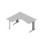 Winkelschreibtisch ARLON-OFFICE, B 1600 x T 1200 x H 730 mm, lichtgrau