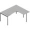 Winkelschreibtisch ARLON-OFFICE, B 1600 x T 1200 x H 730 mm, lichtgrau
