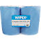 Papier de nettoyage bleu emballé dans du film. Imprimé : WIPEX, rouleau de papier de nettoyage BASIC-LINE.