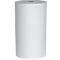 A large roll of white paper standing upright. A small brown core is visible at the top.