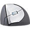 Ergonomic mouse in gray and silver. Vertical design for a natural hand position.