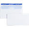 Witte enveloppen, 110 x 220 mm (DL) 100 g/m², zonder venster, 500 stuks