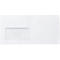 Witte enveloppen, 110 x 220 mm (DL), 80 g/m², met lijmsluiting, gerecycled papier, met venster, 1000 stuks