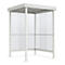 WSM Jena rokersruimte, voor buiten, B 1550 x D 1550 x H 2360 mm, 2/3 personen, poedercoating grijs wit RAL 9002