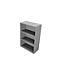 X-TIME-WORK shelving, 3 AA, 860 x 430 x 1310 mm, aluminium