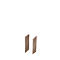 Two wooden panels stand upright, slightly inclined. The background is white.