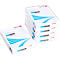 Several stacks of paper with Xerox logo. Blue lines adorn the white paper packaging.