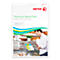 Paper packaging with Xerox logo, in front of a man in a bakery.