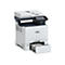 Ein weiÃŸer Xerox-Multifunktionsdrucker mit Touchscreen und geÃ¶ffnetem Papierfach.