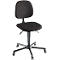 XXL-Arbeitsdrehstuhl meychair Workster Pro W19-11375, mit Rollen, höhenverstellbar, bis 250 kg, Stoff, desinfektionsmittelbeständig, schwarz 