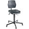 XXL-werkdraaistoel meychair Workster Pro W15-01085, draaibaar en in hoogte verstelbaar, tot 250 kg, B 470 x D 470 x H 880 - 1020 mm, staal &amp; PU, desinfectiebestendig, zwart