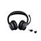 Schwarzes kabelloses Yealink Headset mit Mikrofonarm und zwei USB-Dongles vor weißem Hintergrund.