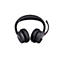 Schwarzes Wireless-Headset mit gepolstertem Bügel und Mikrofonarm vor weißem Hintergrund.