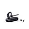 Schwarzes Yealink Headset in der Ladestation mit USB-Adaptern vor weißem Hintergrund.