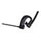 Schwarzes Yealink Bluetooth-Headset in einer Ladestation vor weißem Hintergrund.