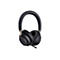 Schwarzes Yealink Headset mit goldfarbenen Akzenten und Mikrofonarm vor weißem Hintergrund.