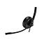 Schwarzes Headset mit Mikrofon auf weißem Hintergrund, Marke Yealink.