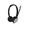 Schwarzes Headset mit silbernen Ohrmuscheln und Mikrofon. Aufschrift Yealink.