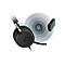 Schwarzes Headset mit Mikrofon und Mute-Symbol. Rechts daneben ein EmpfÃ¤nger. Die Farbe ist schwarz.