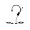 Yealink YHS36 Mono - Headset - On-Ear - kabelgebunden - Quick Disconnect - Schwarz, Silber