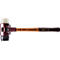 Zacht beklede hamer SIMPLEX L.405mm kop d. 60mm middelhard/hard HO
