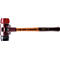 Zachte hamer SIMPLEX L.405mm kop-Ø 60mm middelhard/hard HO