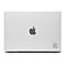Weißes MacBook mit grauem Apple-Logo. Auf der unteren rechten Seite steht in Grau das Logo ZAGG.