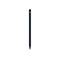 Grauer Stylus-Stift vor weißem Hintergrund. Oben schwarze Spitze, mit Logo. Der Stift verjüngt sich zu einer Spitze.