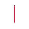 Ein roter Stylus-Stift auf weißem Hintergrund. Der Stift hat ein schwarzes Ende und eine Schrift auf dem Stift.