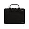 Schwarze Laptoptasche mit Tragegriff und Reißverschluss. Die Marke ZAGG ist sichtbar.