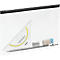 Zak met ritssluiting ZIP BAG, transparant met zwarte zipper, A5, 5 stuks