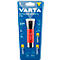 Zaklamp VARTA Buitensport F10, 250 lm, tot 130 m, tot 40 uur, IPX4, 2 lichtstanden, verduisterend, incl. batterijen, Ø 40 x L 122 mm, rood-zwart