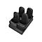 Zebra 4-Slot Device Cradle Adapter Cup - Ladestation für Barcode-Scanner - Ausgangsanschlüsse: 4 - schwarz - für Zebra CS60, CS6080, CS60-HC