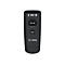 Schwarzer Handheld-Scanner mit Tasten und Bluetooth-Symbolen. Zebra-Logo unten.