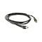 Graues Kabel mit USB- und RJ45-Stecker, auf weißem Hintergrund.