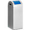 Zelfblussende afvalverzamelaar voor recycleerbaar afval 55R, zilver/blauw