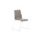 Gray chair with steel frame. Backrest and seat from one piece.