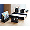 Zettelbox WEDO Black Office, schwarz mattiert/glänzend, mit 500 Notizblatt