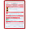 Zichtpanelen A4, 5 stuks, rood
