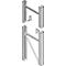 Zijdelingse beveiliging, voor framediepte 850 of 1100 mm, steunbreedte 75 of 100 mm