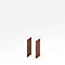 Zijpanelen X-TIME-WORK, 2 stuks, laag B 38/30 mm, notenhout-Canaletto-patroon