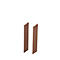 Zijpanelen X-TIME-WORK, 2 stuks, middel B 38/30 mm, notenhout-Canaletto-patroon
