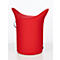 Zipfel poef WERTHER, wolvilt, moeilijk ontvlambaar, zithoogte 500 mm, greeplus, rood